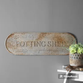 Potting Shed Metal Sign