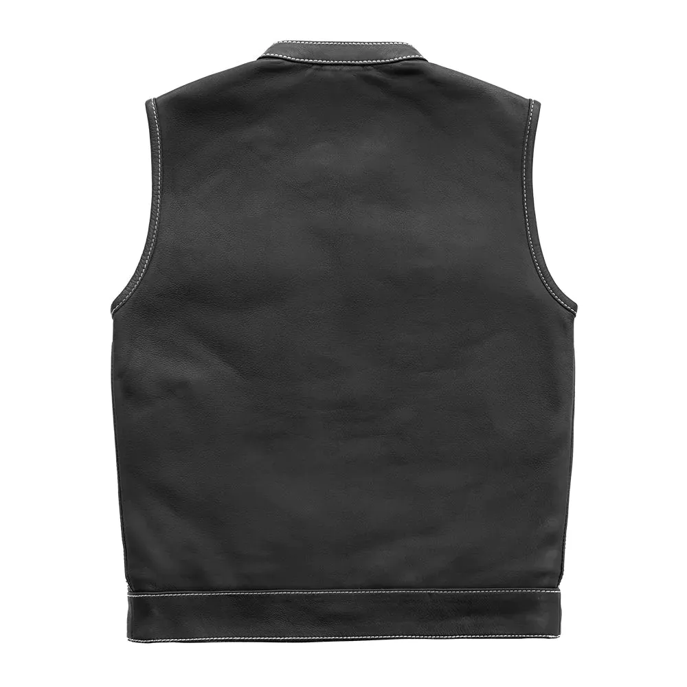 POW - Men's Leather Motorcycle Vest - Limited Edition