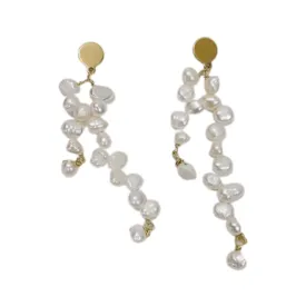 Pre Order:  Pearl Tassel Long Asymmetrical Earrings