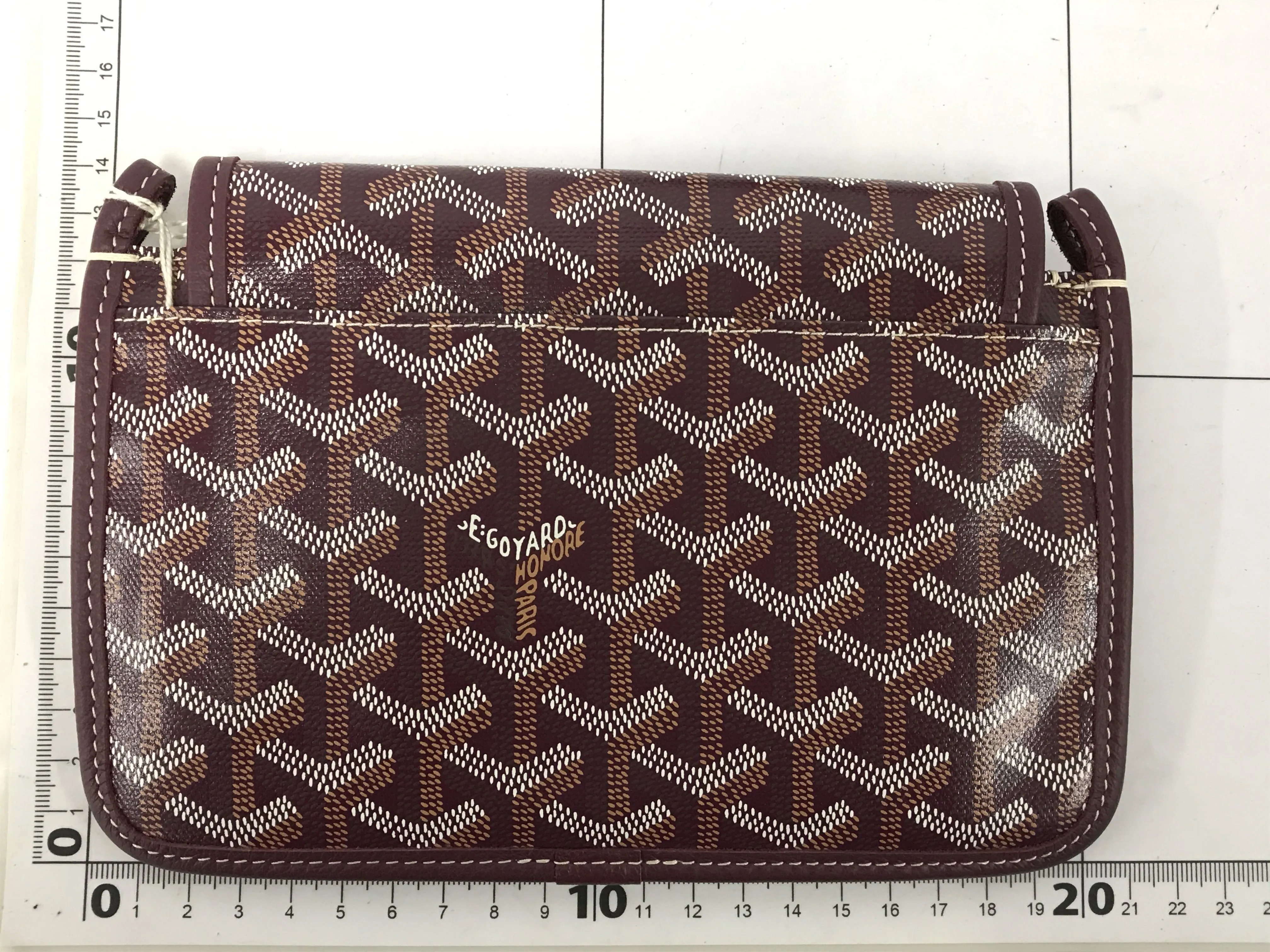 Pre-Owned Goyard Plumet Coated Canvas Burgandy Crossbody Bag