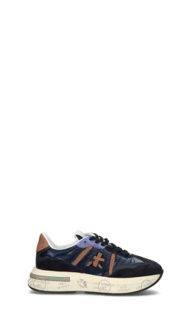 PREMIATA Sneaker donna blu/marrone in pelle