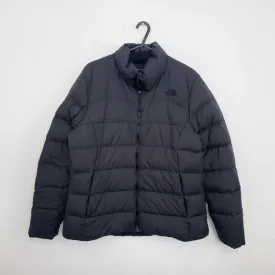 Preowned The North Face Womens 700 Down Nuptse Puffer Jacket Size L Dark Grey TNF Winter.