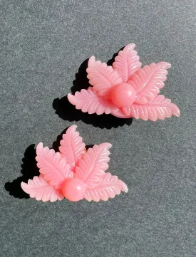 Pretty Pastel Pink 1950s Clip-on Earrings