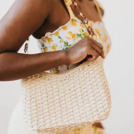 Pretty Simple | Staycation Straw Bag (Free Crossbody Strap Included!): Cream