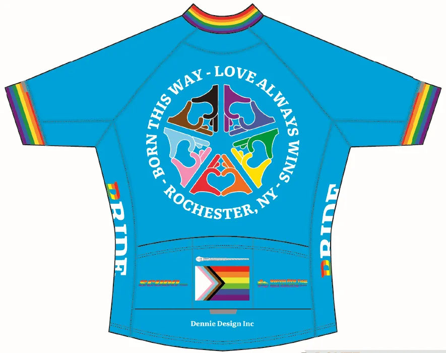 PRIDE "ROC Blue" Race Cut Cycling Jersey