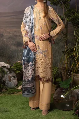 Printskari By Adan's Libas 3 Piece Unstitched Emb Lawn Collection'2024-AL-03