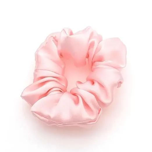 Prolixr's Pink Scrunchies - Made With Soft Satin - Anti Hair Breakage, No Tugging & Pulling - For Pony Tail, Buns & Other Hairstyles - Perfect Hair Accessory For All Occasions (20)