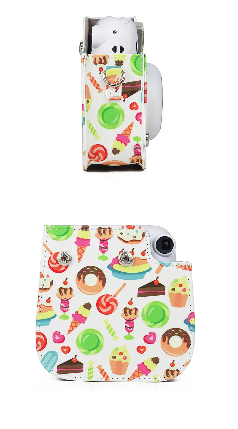 PU Leather Painted Protective Cover for Fujifilm Instax Mini11/9/8 Camera Bag