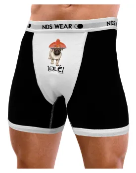 Pug Dog with Pink Sombrero - Ole Mens Boxer Brief Underwear by TooLoud