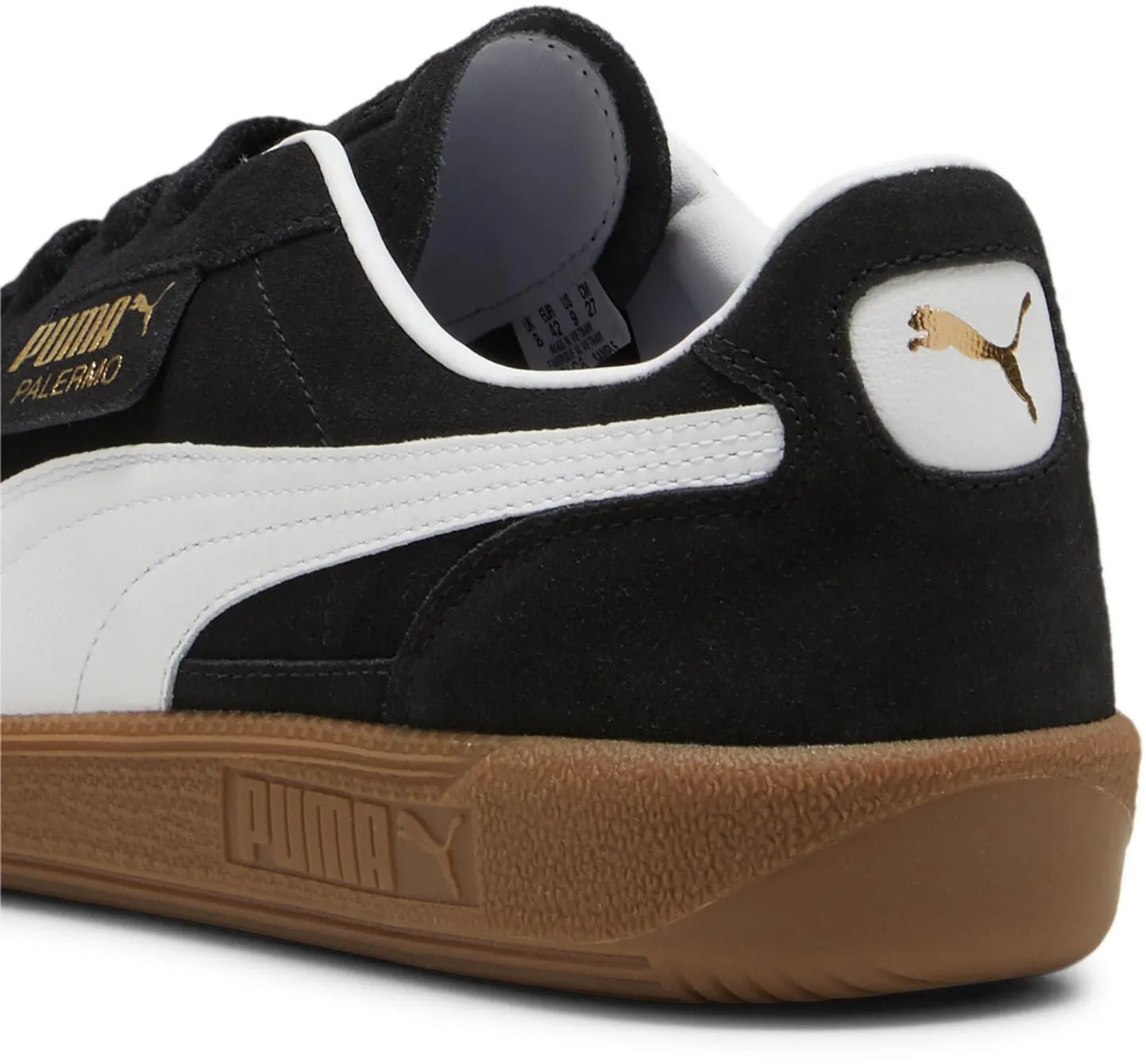 PUMA - Mens Palermo Shoes, Color Black/White