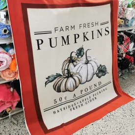 Pumpkin Patch Printed Polar Fleece Design 183 - 1.85M Panel