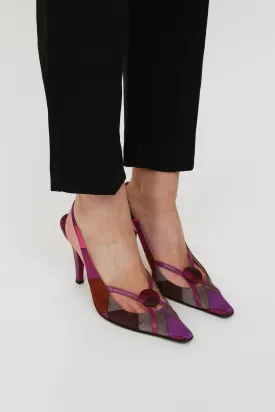 Purple Sling Back Heels