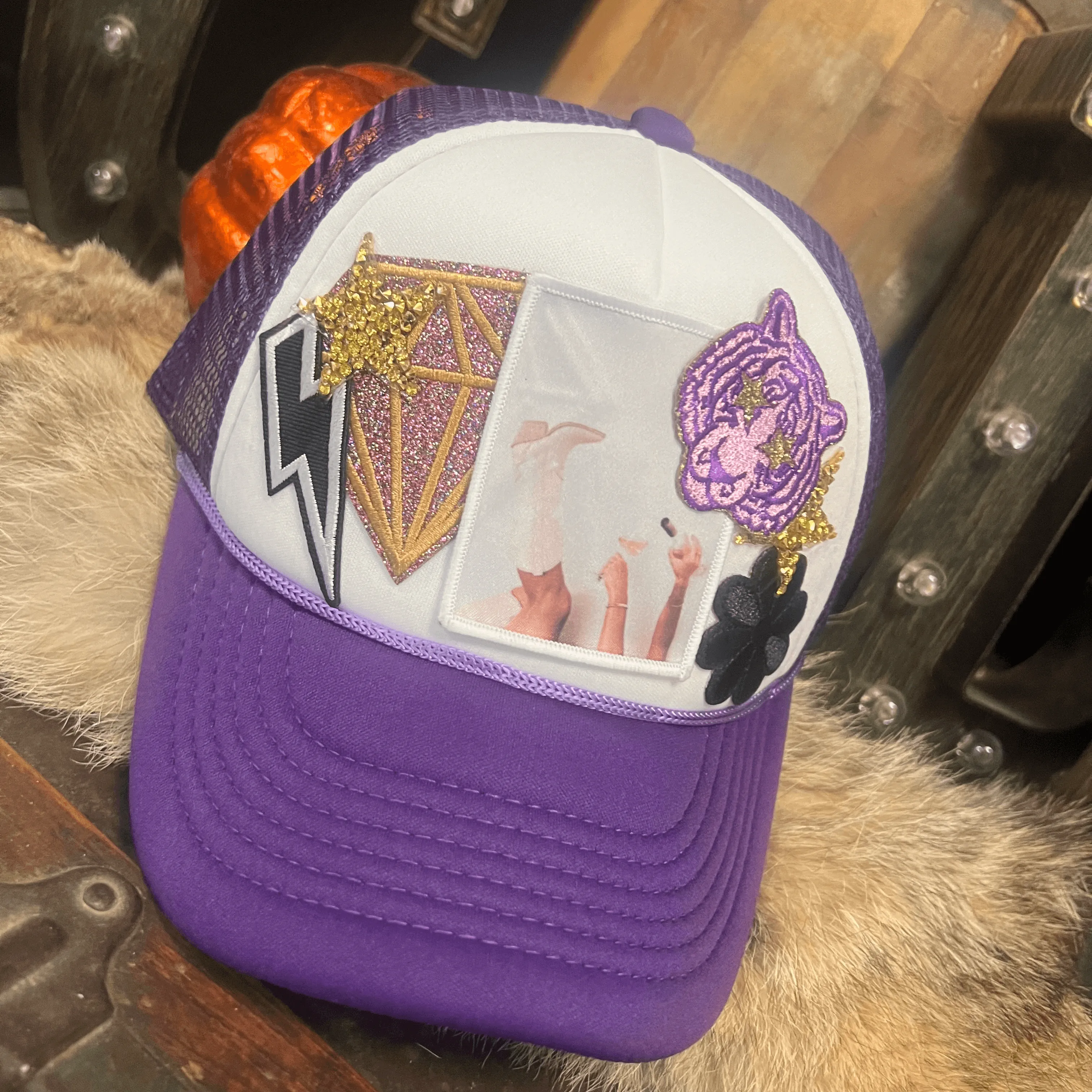 Purple Tiger Custom Trucker Hat