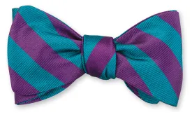 Purple/Teal Bar Stripes Bow Tie - B5491