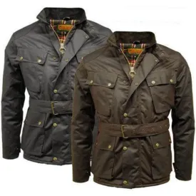 Quilted Wax Jacket - Game Speedway - Mens Waxed Cotton Coat