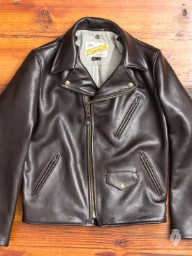 "3sixteen x Schott NYC" Arabica Perfecto Leather Jacket in Brown