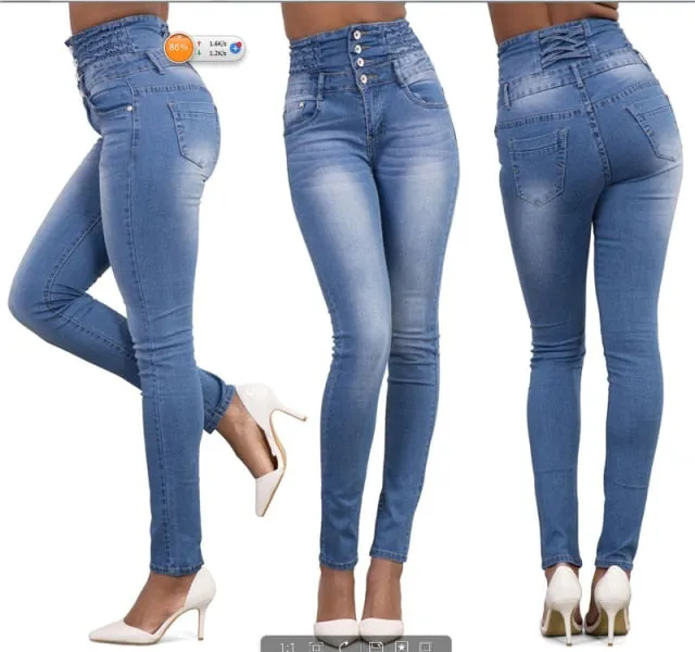 "Genesis" High Waist Skinny Jeans