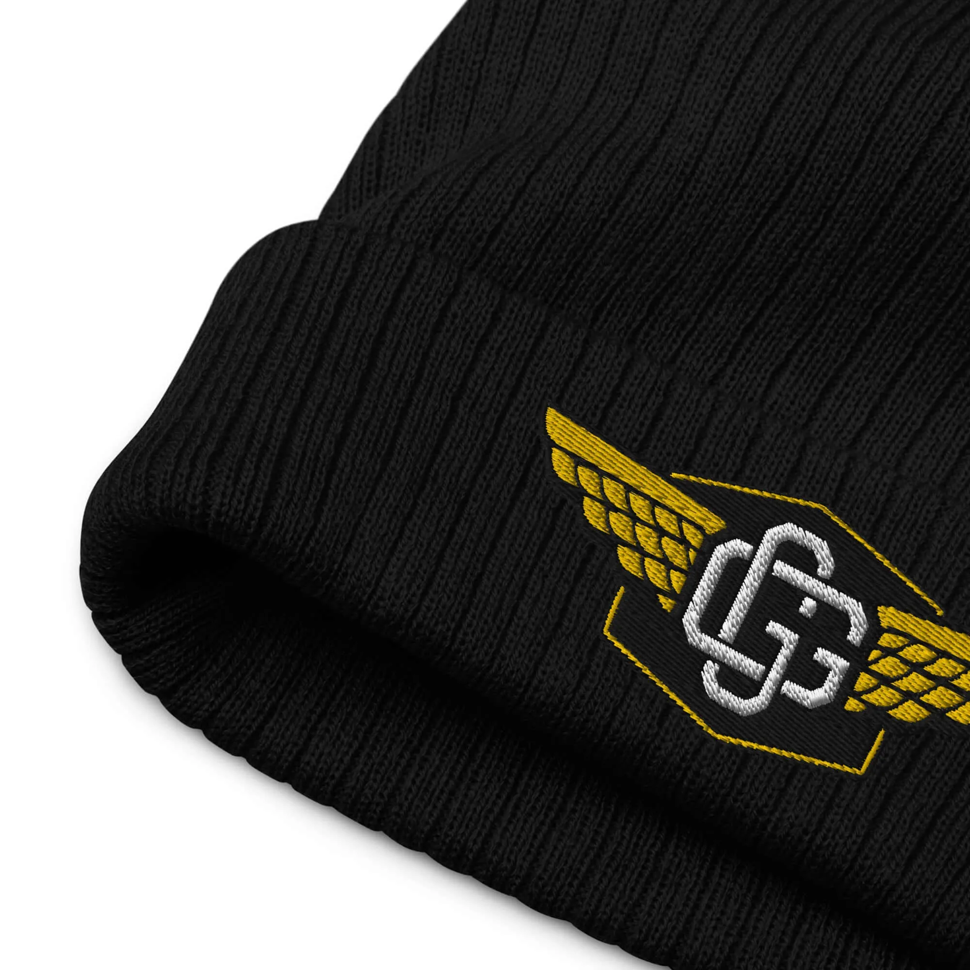 "Gold Wingz" Ribbed knit beanie (Color options available)