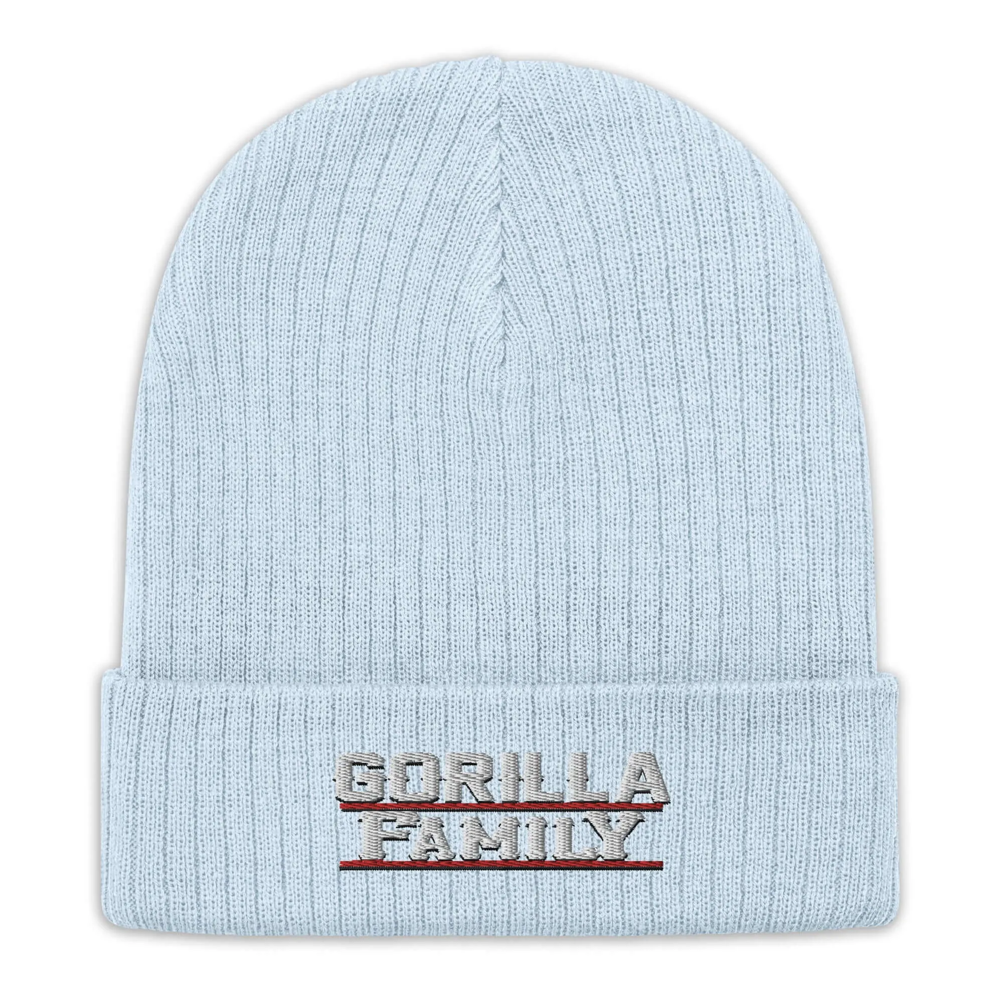 "Gorilla Family" Ribbed knit beanie (Color options available)