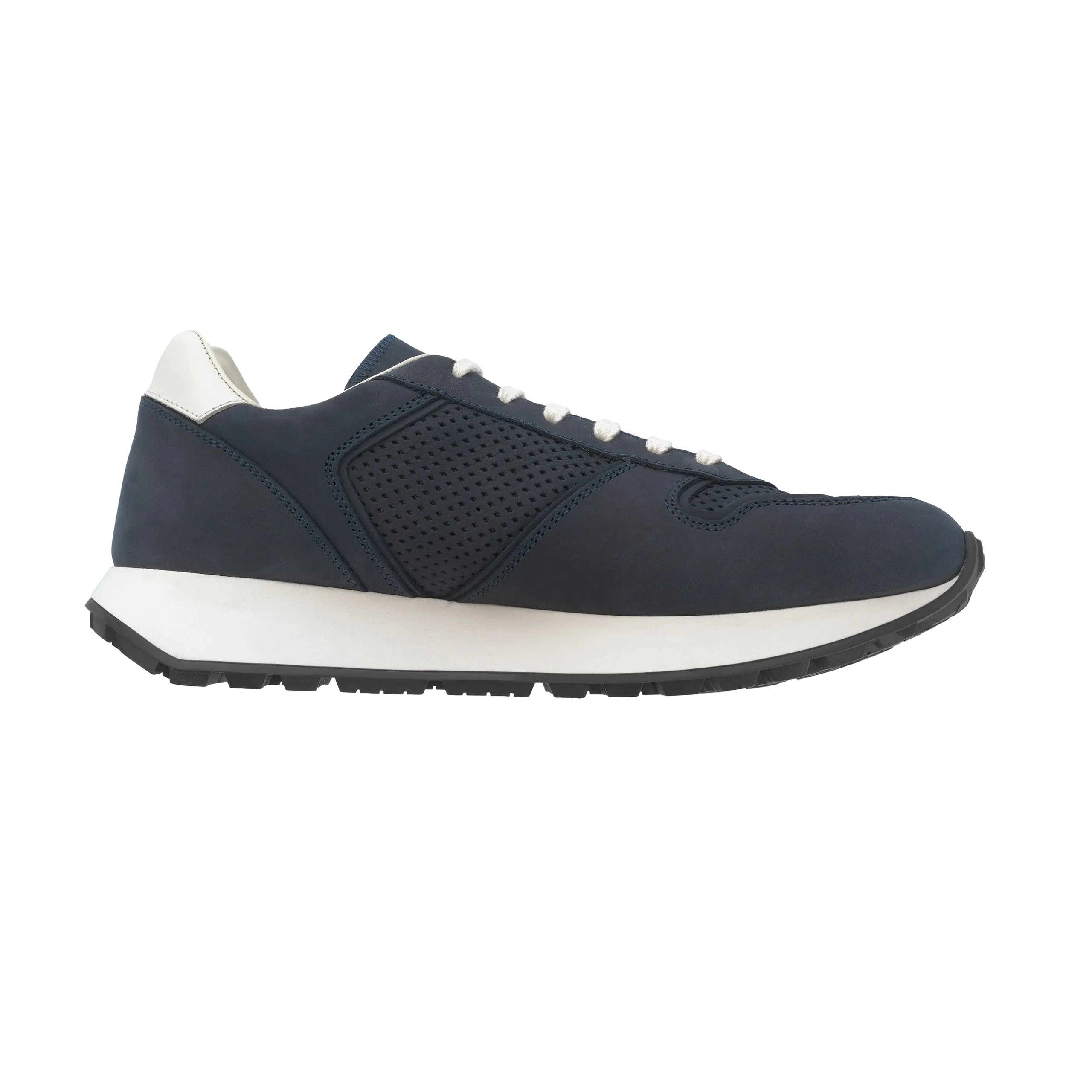 "Track Premium" Suede Leather Sneaker in Navy Blue