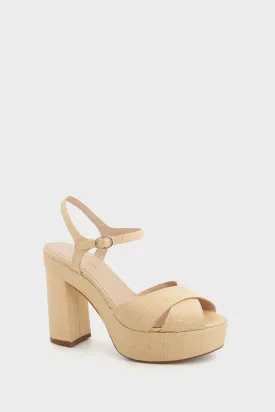 Raffia Pippa Platform Heels