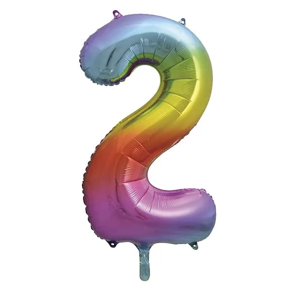 Rainbow 2 Large Shape Number Balloon