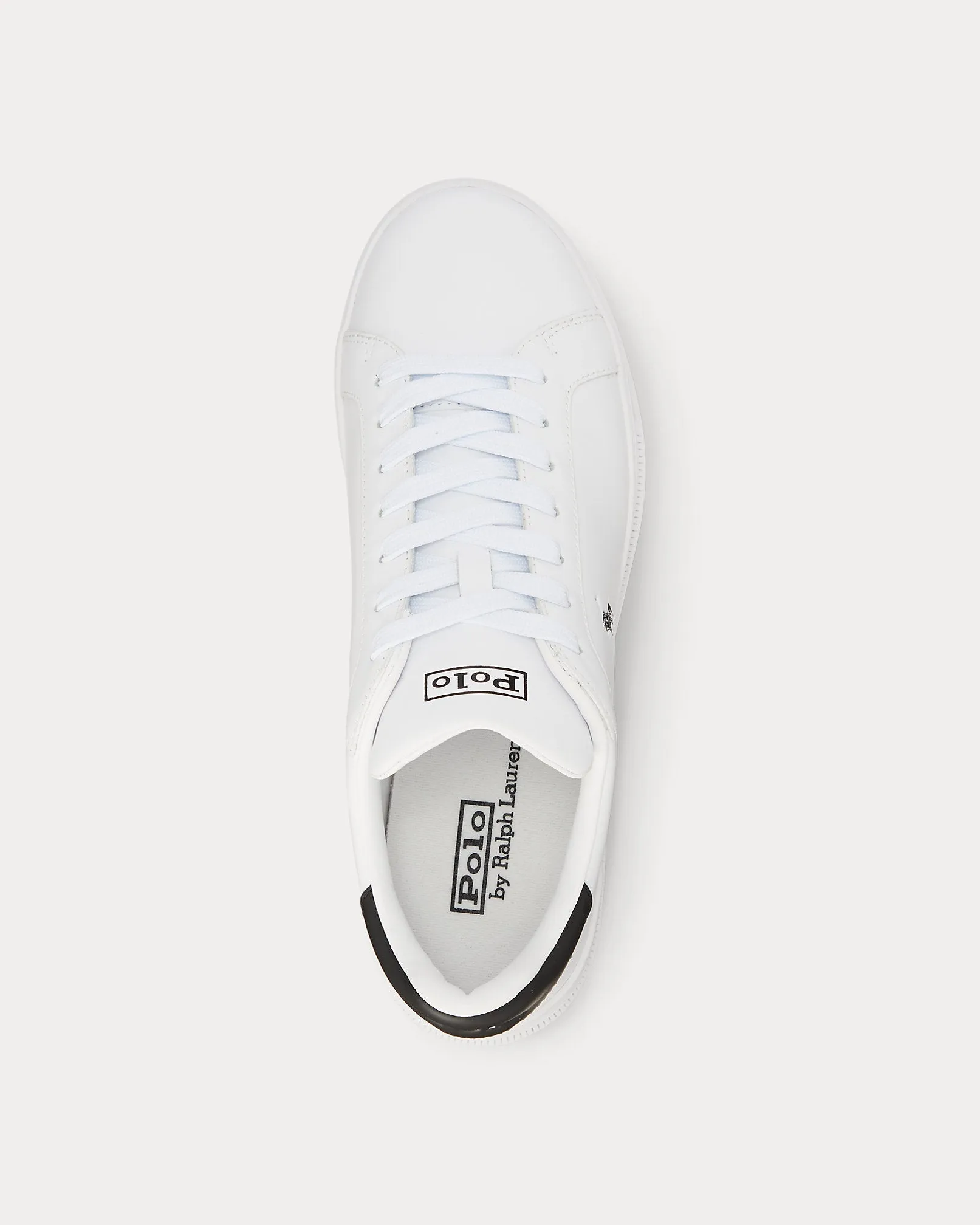 Ralph Lauren Heritage Court II Leather Men's Trainer | White/Black