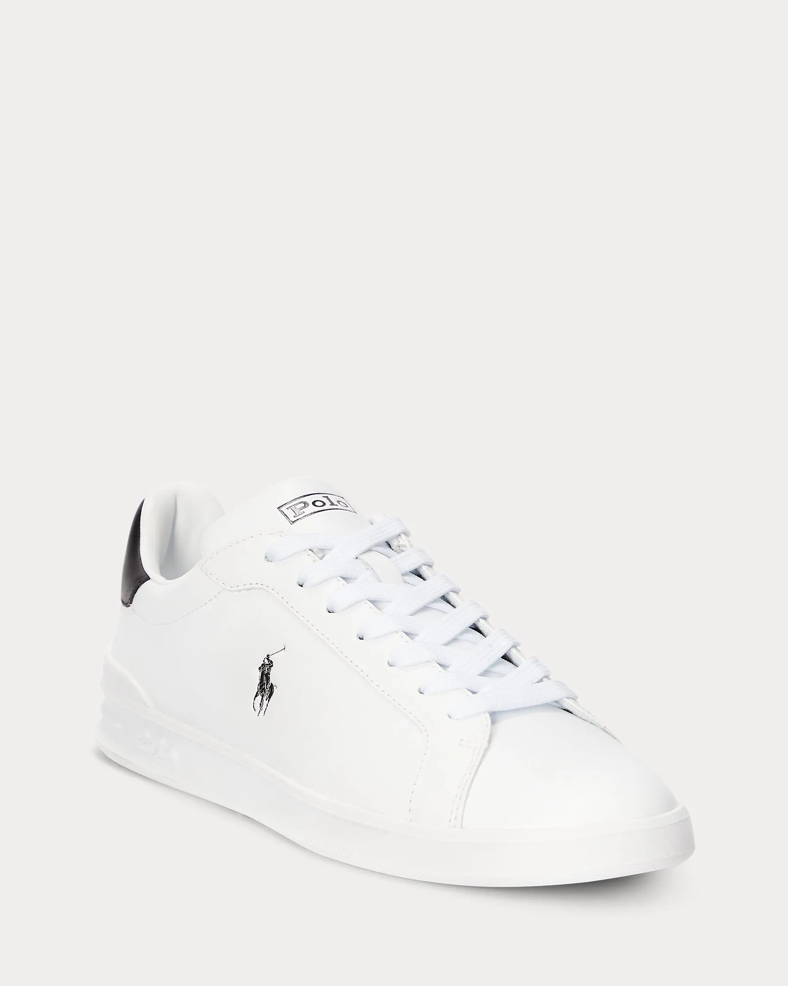 Ralph Lauren Heritage Court II Leather Men's Trainer | White/Black