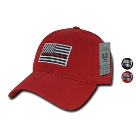 Rapid Dominance Ems Fire Department Thin Red Line US Flag Baseball Dad Caps Hats