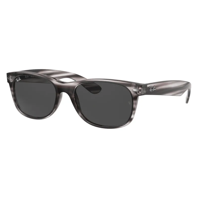 Rayban New Wayfarer Classic - Striped Grey Havana/Dark Grey - 55Mm