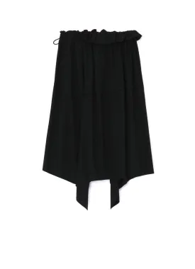 RAYON ASYMMETRIC SKIRT WITH RIGHT SLANTING HEMLINE