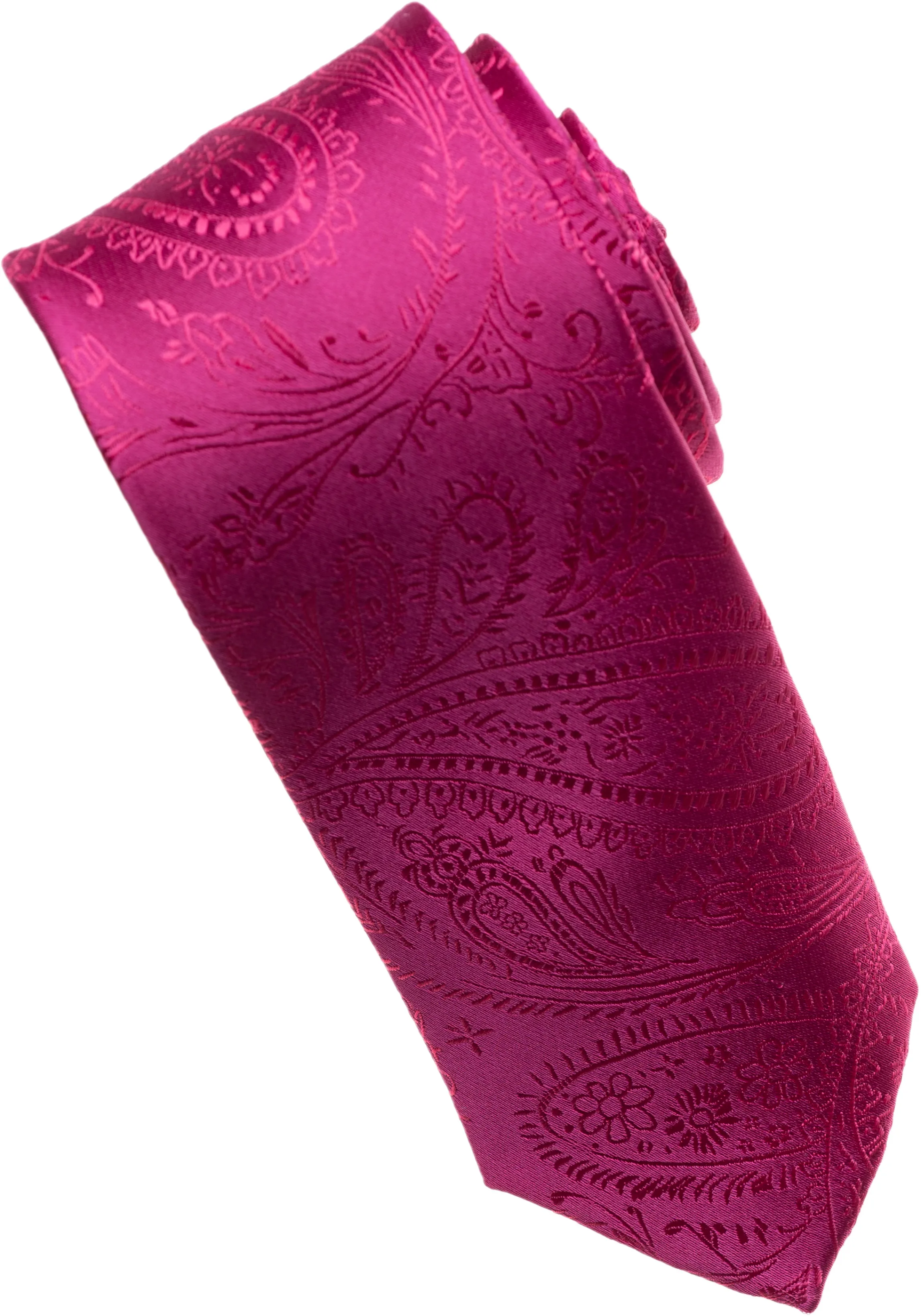 Red Paisley Tone on Tone Necktie