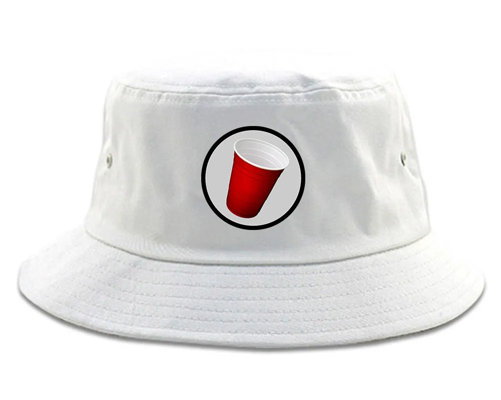 Red Party Cup Chest Mens Bucket Hat