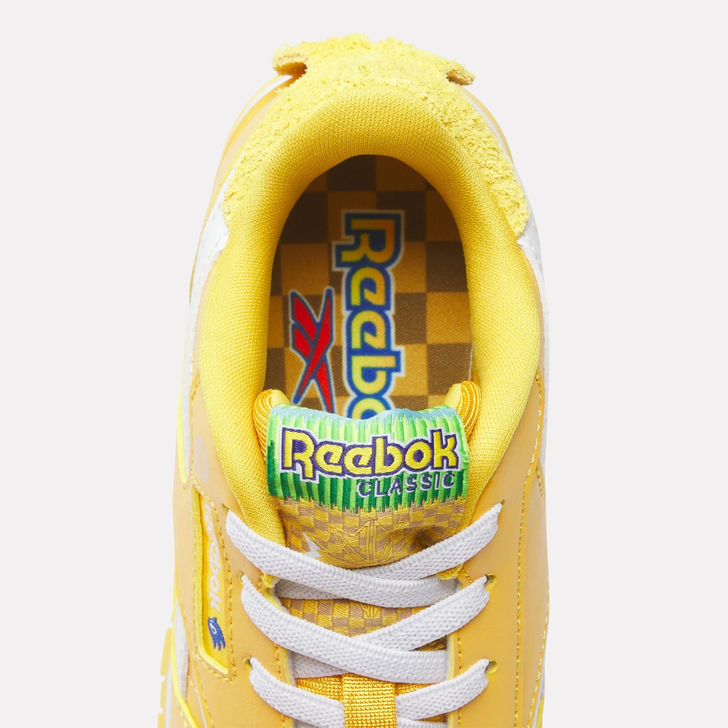 Reebok X Sonic Classic Leather Step 'n' Flash Shoes - Preschool Gold/White