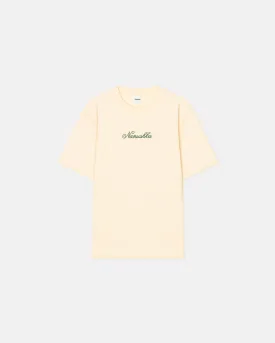 Reece - Embroidered Cotton-Jersey T-Shirt - Creme/Green