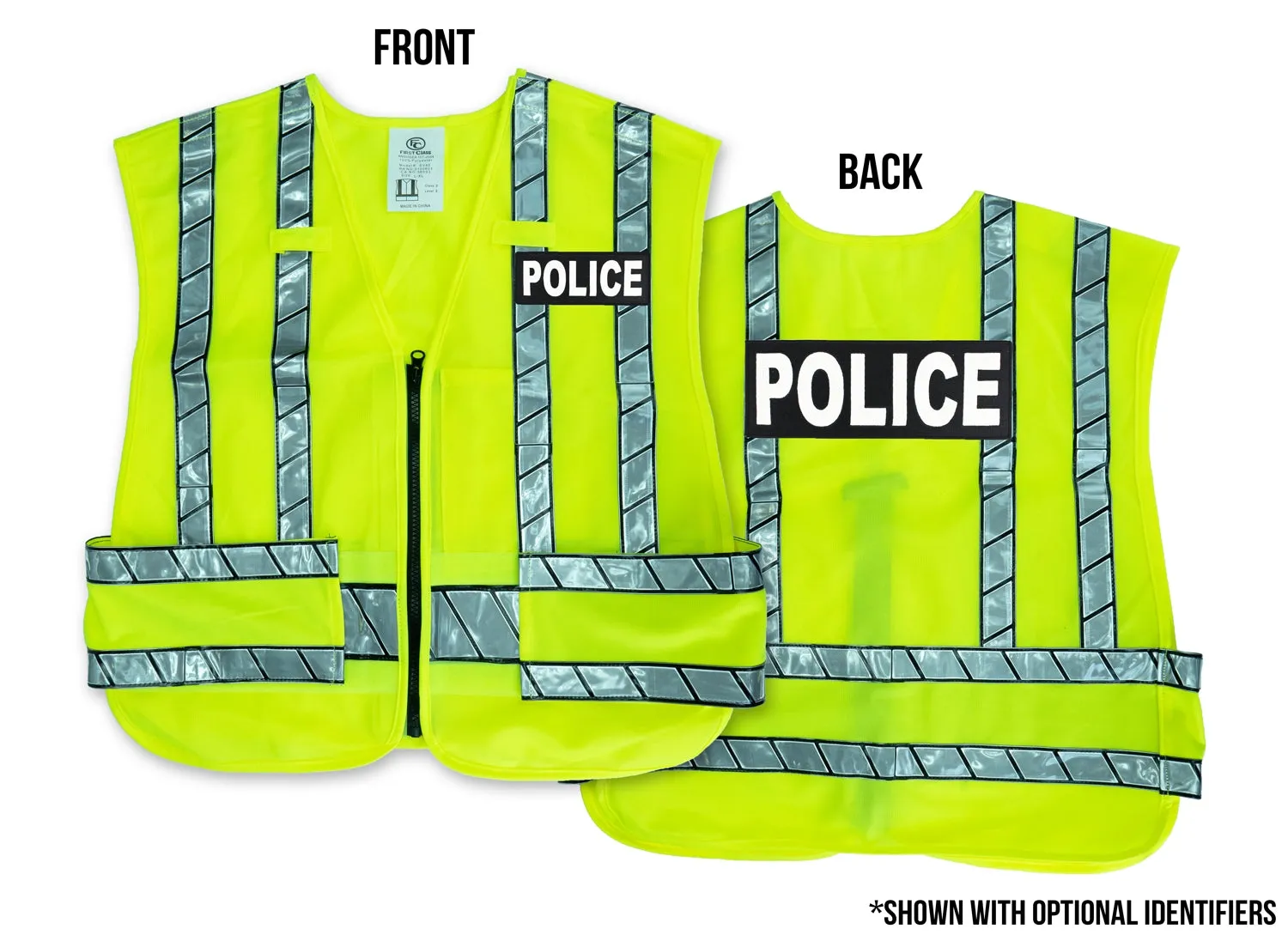 Reflective Safety Vest with Optional Reflective Identifier