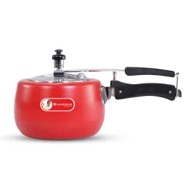 Regalia Induction Base 3L Pressure Cooker with Inner Lid, 2 Years Warranty, Red