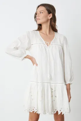 RENEE EMBROIDERED COTTON DRESS