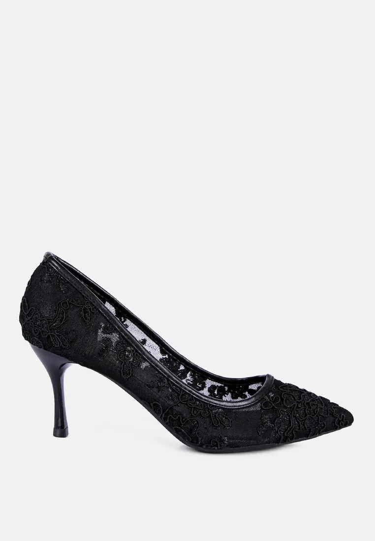 Reunion Lace Mid Heel Pumps