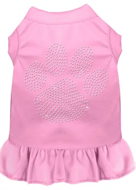 Rhinestone Clear Paw Dress Light Pink Xxl (18)