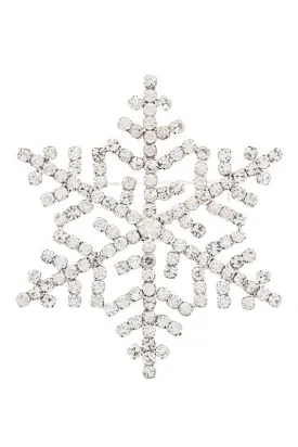 Rhinestone Snowflake Brooch