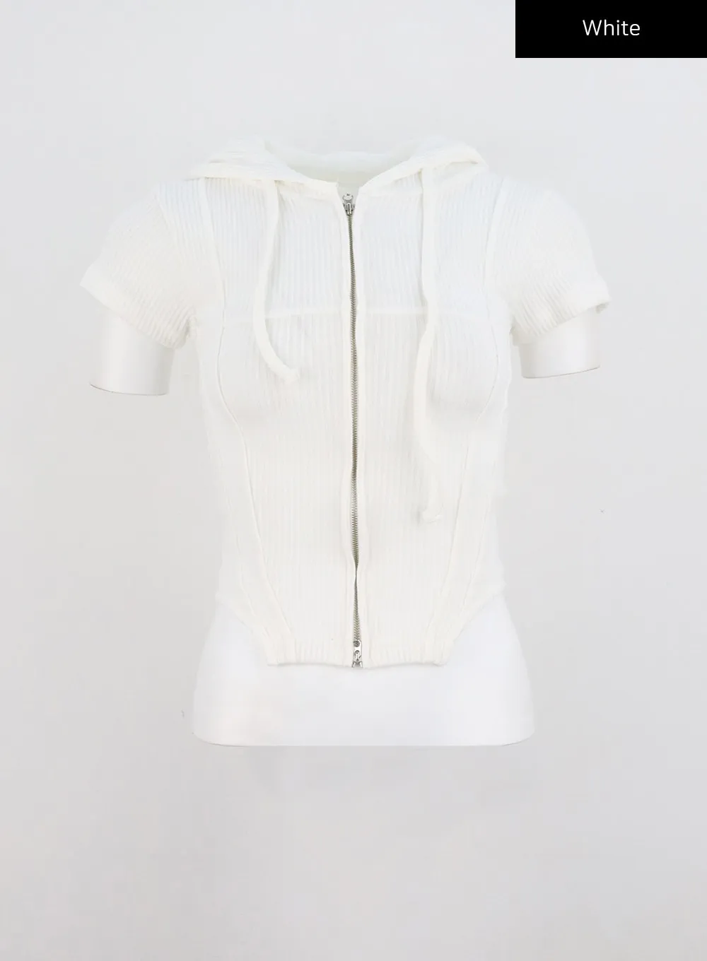 Ribbed Zip-Up Hoodie CL318