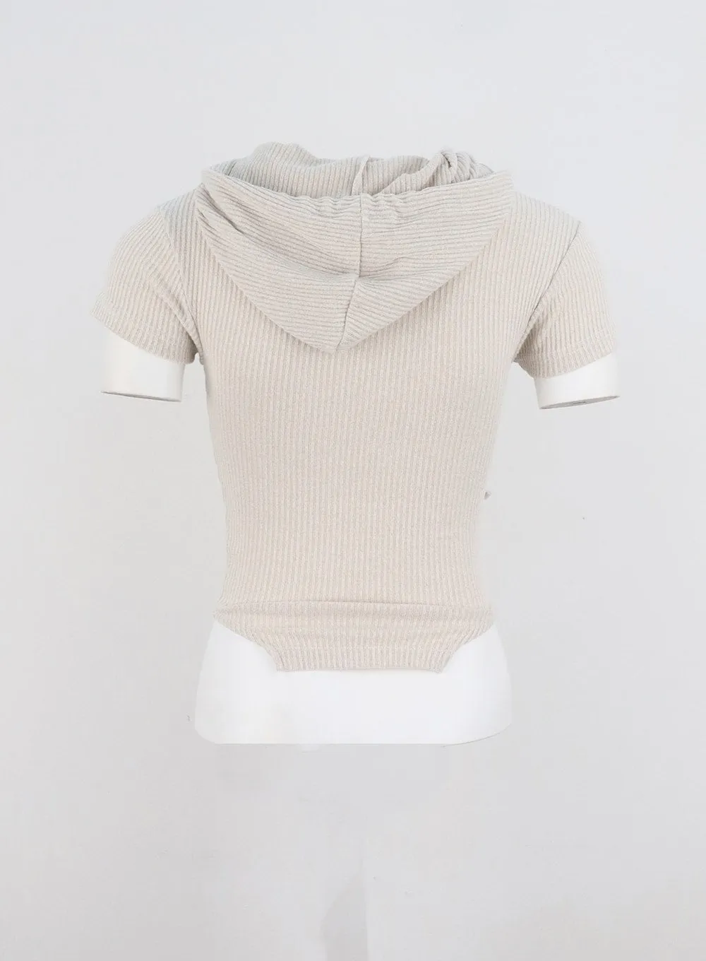 Ribbed Zip-Up Hoodie CL318