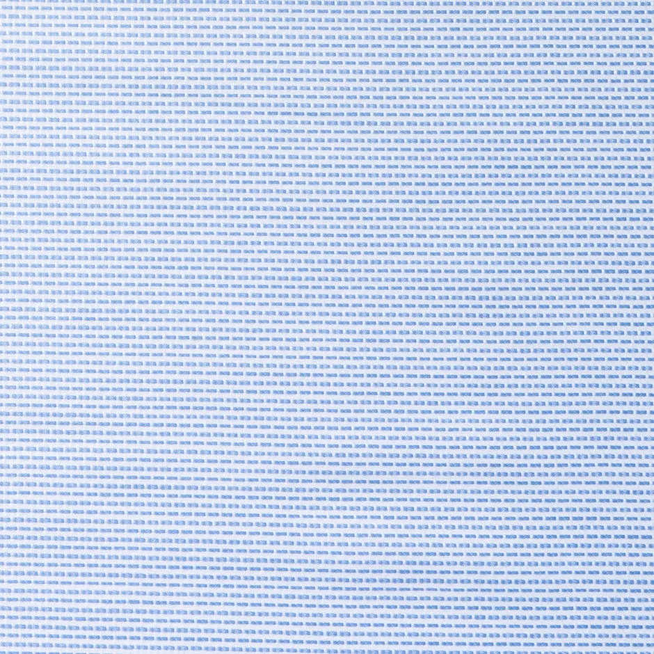 Rich Blue 'Stitch' Jacquard Pure Cotton