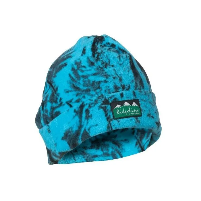 Ridgeline Kids Micro Fleece Beanie - Blue Camo