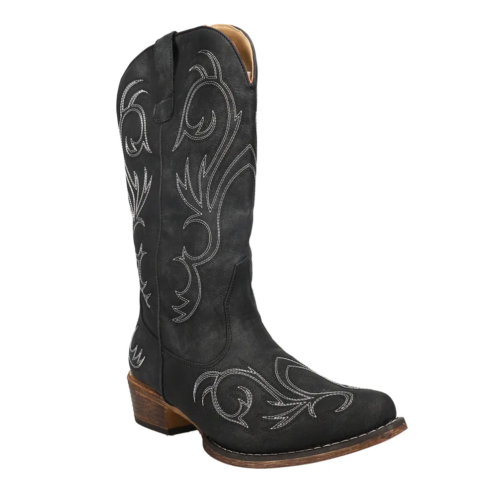 Riley Round Toe Cowboy Boots