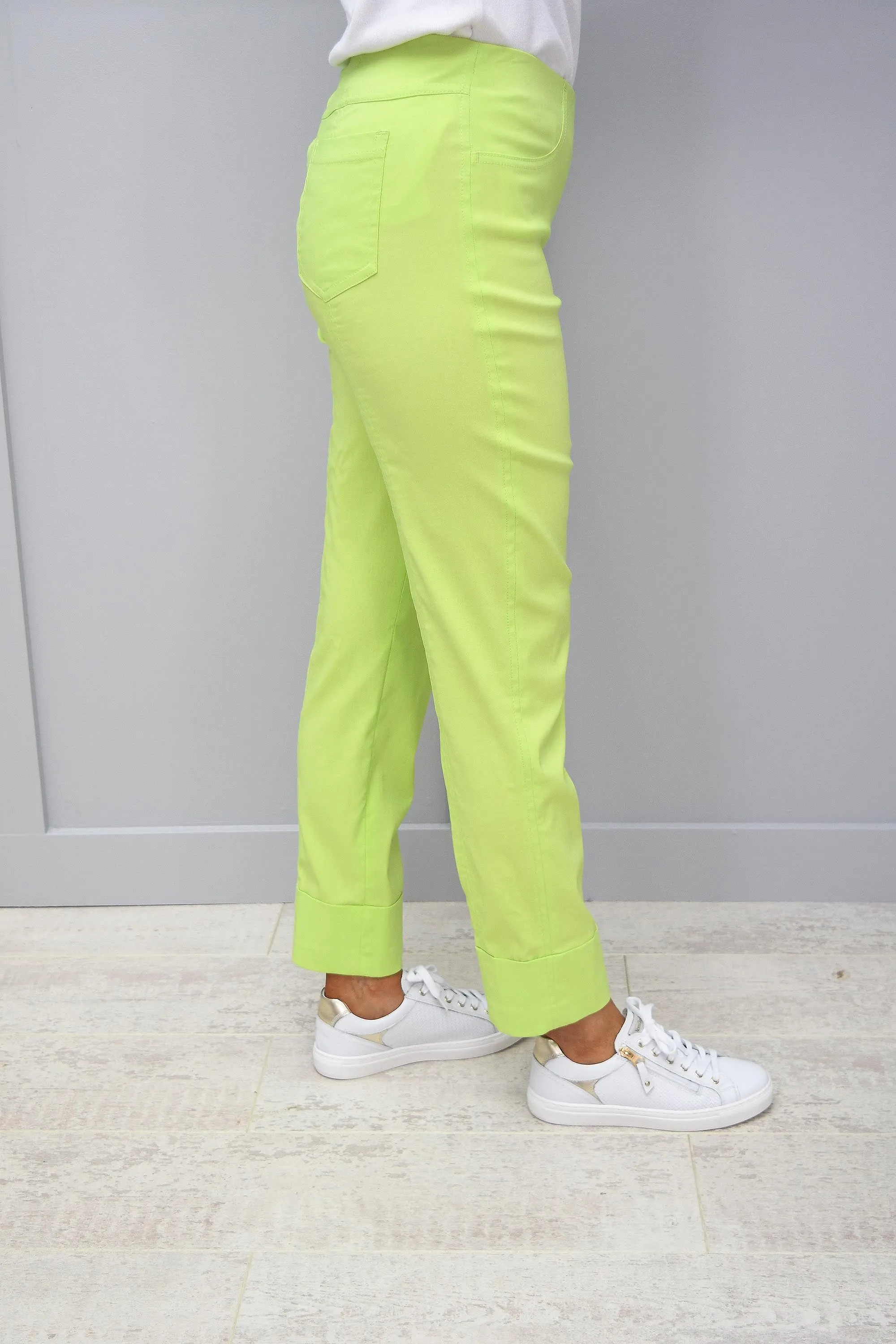 Robell Bella Lime Green 7/8 Trousers - 51568 5499 810/825