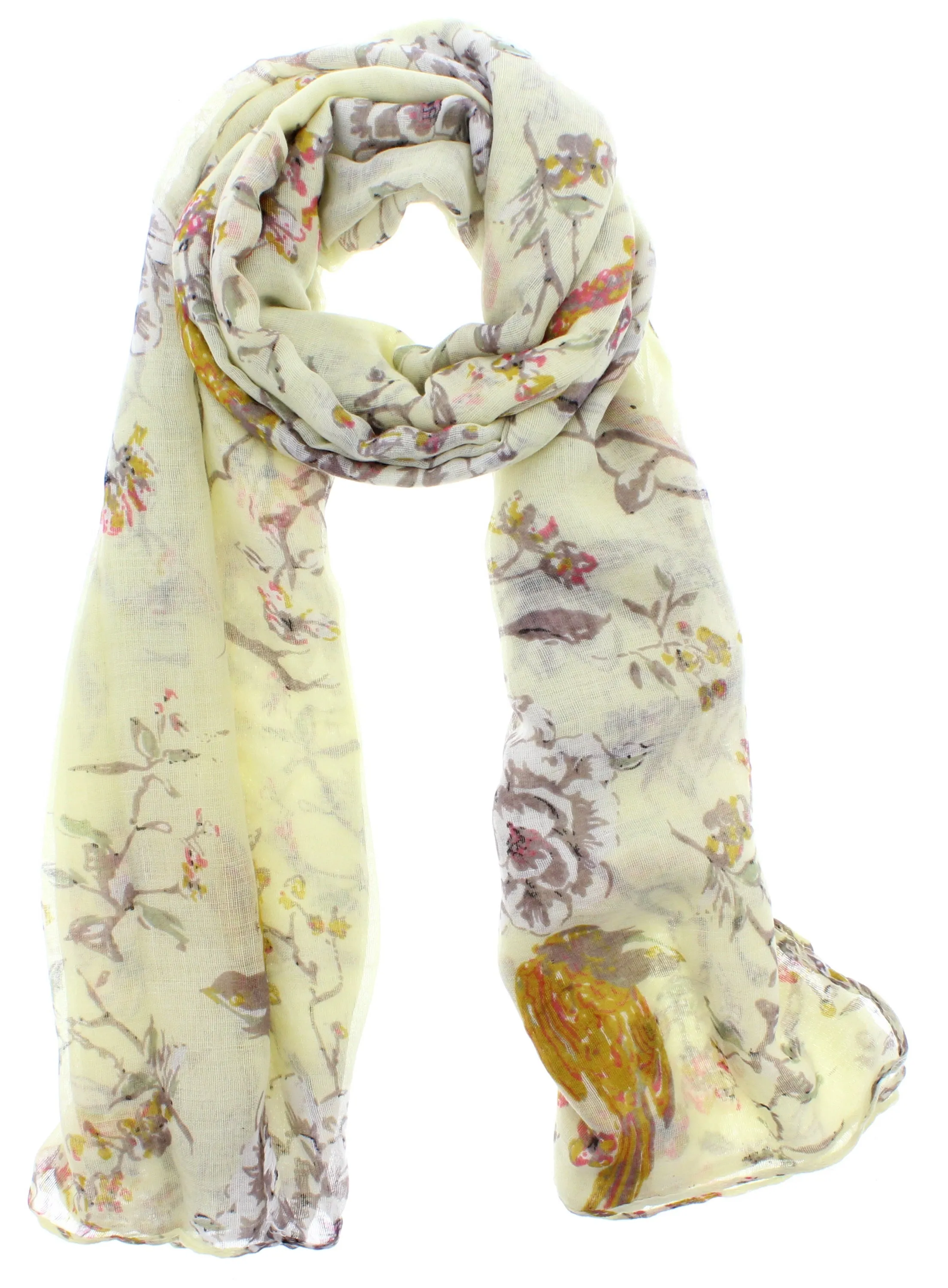 Robins, Trees & Flowers Scarf