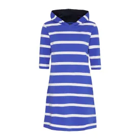 Ronja Striped 3/4 Sleeve Sweat Dress - Blue/Pearl