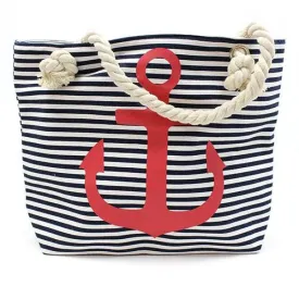 Rope Handle Bag - Blue Anchor